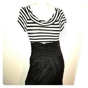 BCBGMAXAZRIA Black and white dress